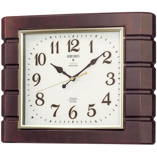 SEIKO Chime &amp; Strike Radio-Controlled Wall Clock with Chime Function [RX209B] 