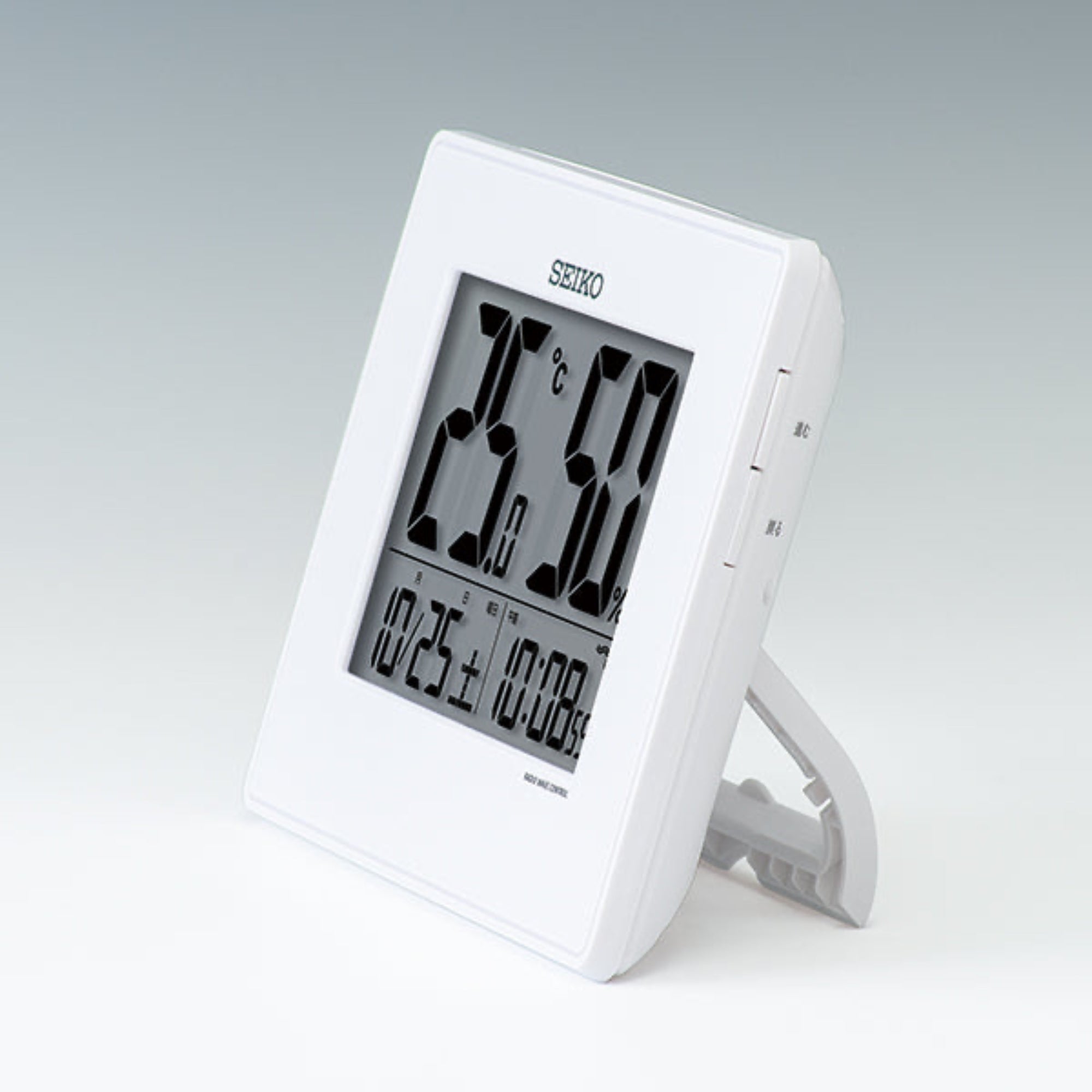 SEIKO セイコー 見やすい大画面電波時計 温湿度表示付き 電波掛け