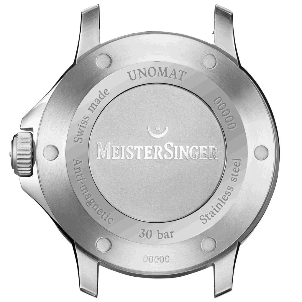 MeisterSinger Unomat Automatic Watch, Black with Arctic Blue, UN902BLU