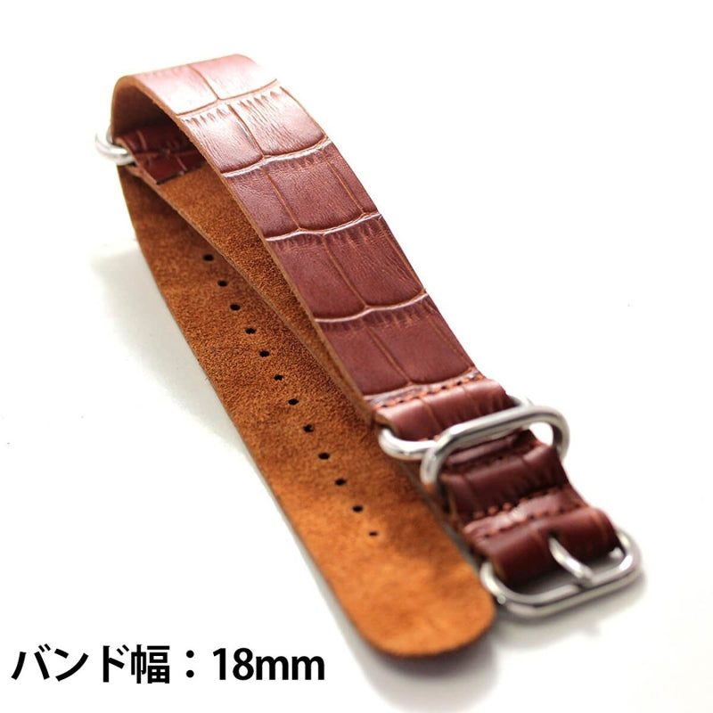 時計　レザーベルト　18mm　ライトブラウン