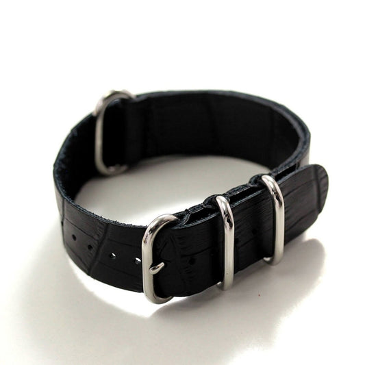 時計　レザーベルト　20mm　ブラック