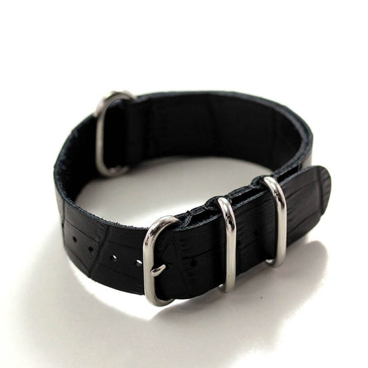 時計　レザーベルト　22mm　ブラックカラー