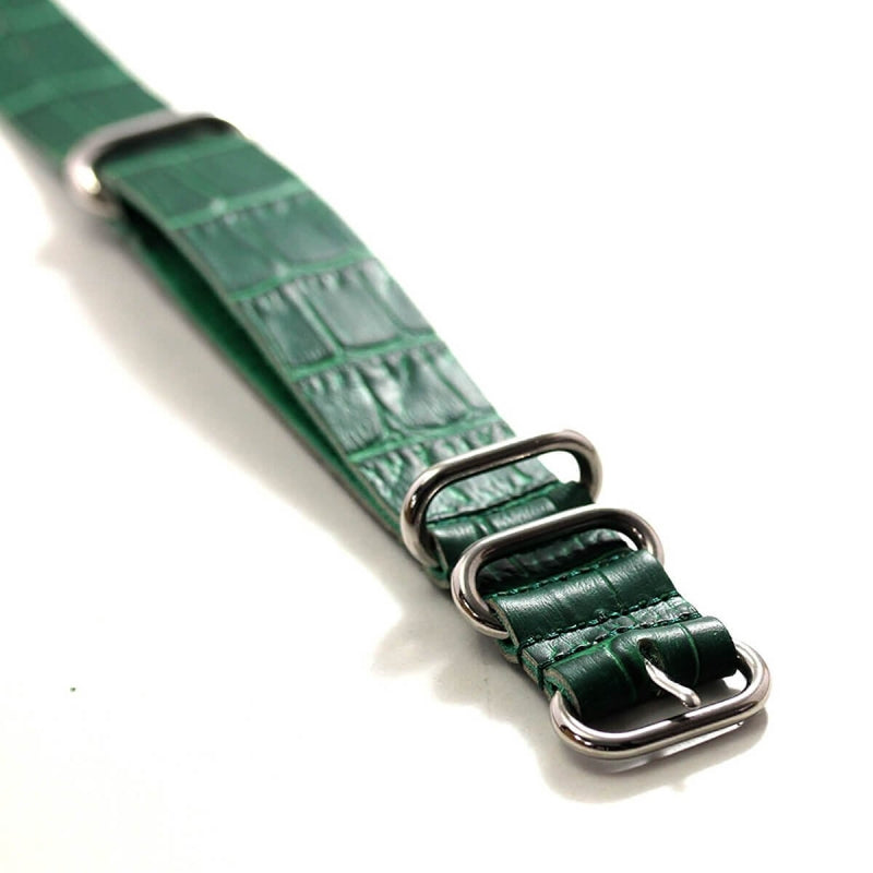 時計　レザーベルト　22mm　グリーンカラー