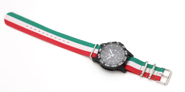 時計ナイロンバンド　NATOベルト　イタリア国旗カラー　18mm