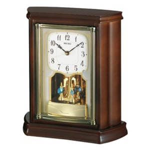 SEIKO セイコー　木の風合いが魅力な電波置き時計　【BY233B】