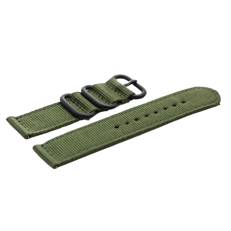 時計ナイロンバンド/アーミーグリーン 22mm幅/セパレートタイプ /スライド式バネ棒付き（SSB0004AG-22）/ccsepa22mm-armygreen