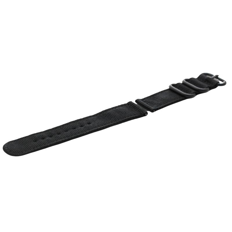時計ナイロンバンド/ ブラック 22mm幅　/セパレートタイプ /スライド式バネ棒付き（SSB0004B-22）/ccsepa22mm-black