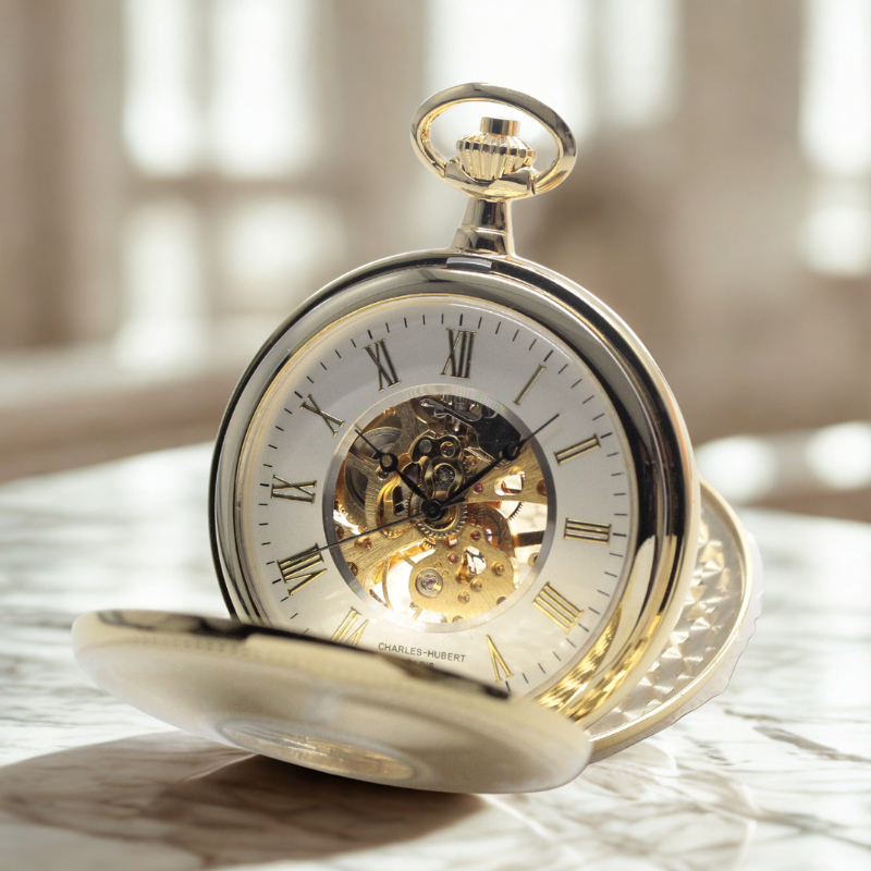 チャールズヒューバート Charles-Hubert, Paris 女性用 腕時計 レディース ウォッチ ブラック 6825-G 懐中時計 - Chales hubert-チャールズ・ヒューバートChales hubert