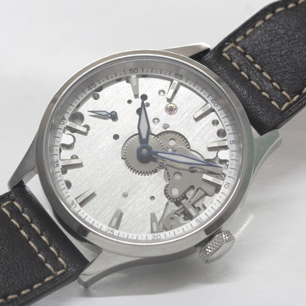 正美堂オリジナルウォッチ/腕時計/スケルトンシルバー/スイス製手巻き式ムーブメント/db9-601s