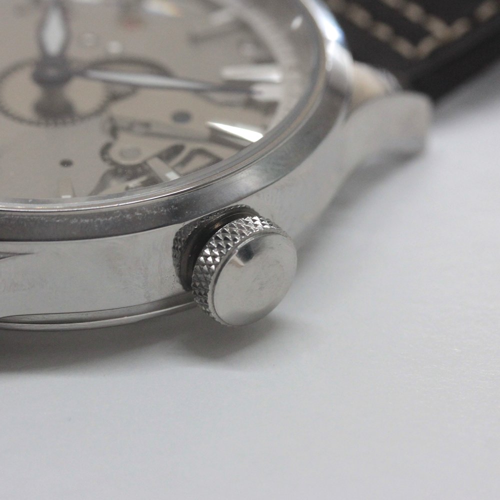 正美堂オリジナルウォッチ/腕時計/スケルトンシルバー/スイス製手巻き式ムーブメント/db9-601s