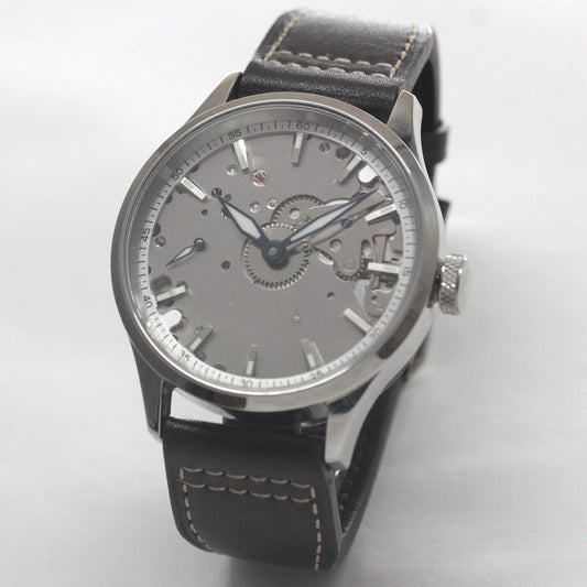 正美堂オリジナルウォッチ/腕時計/スケルトンシルバー/スイス製手巻き式ムーブメント/db9-601s