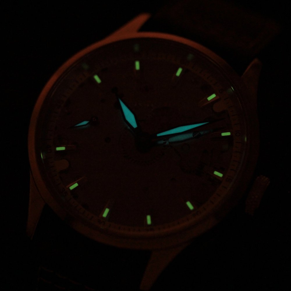 正美堂オリジナルウォッチ/腕時計/スケルトンシルバー/スイス製手巻き式ムーブメント/db9-601s