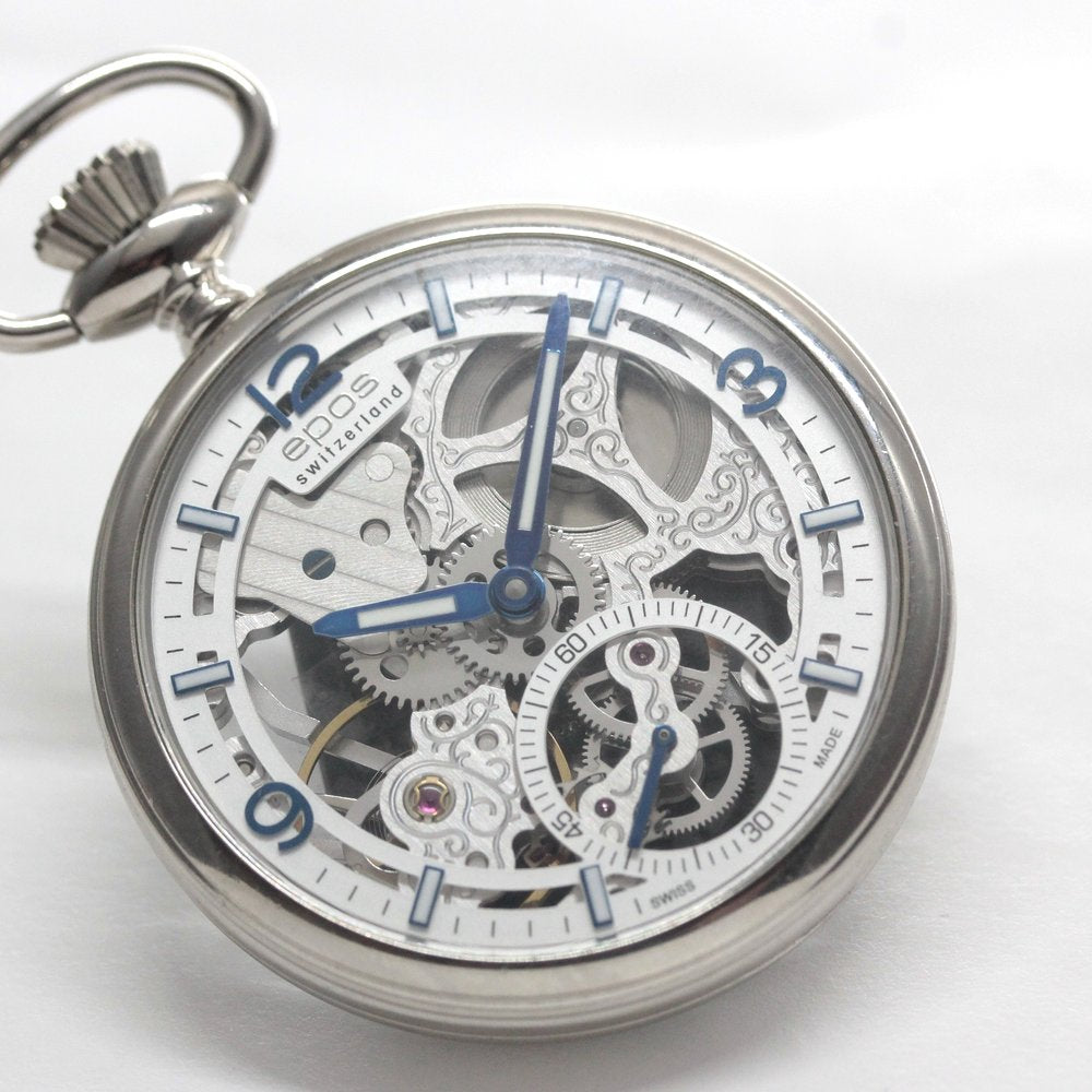 認定中古品のエポス / epos / スケルトン懐中時計 /  フルスケルトン / 2003asl仕様 / アラビア数字/epos-107