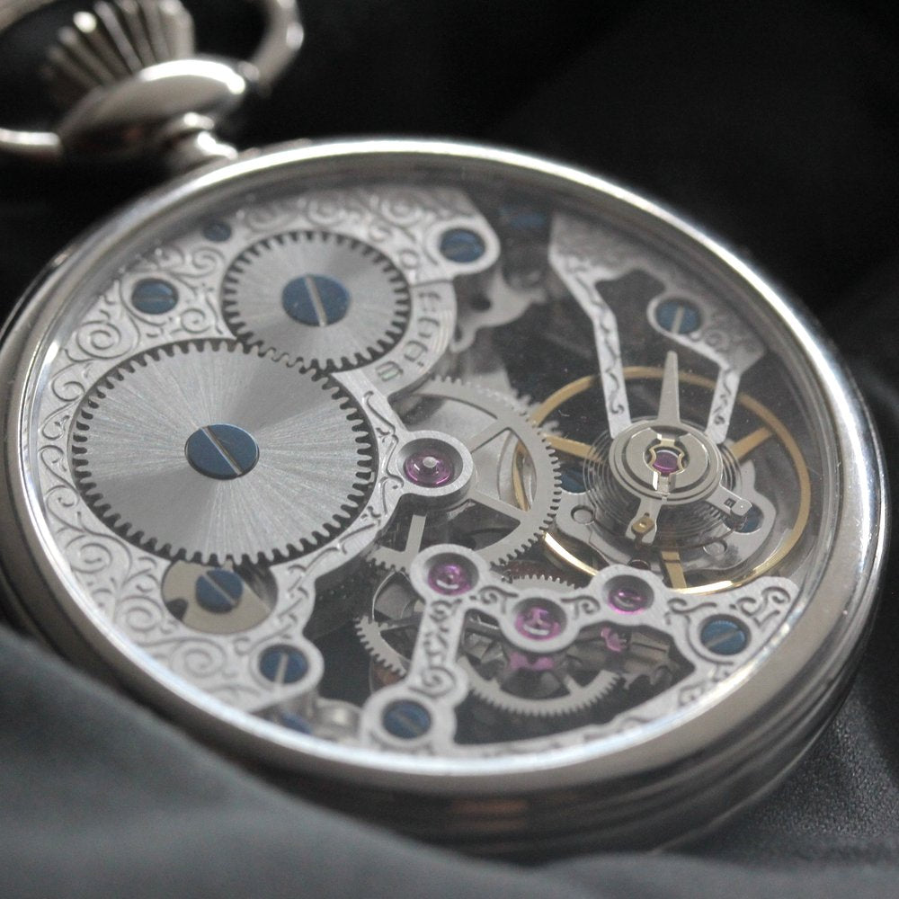 認定中古品のエポス / epos / スケルトン懐中時計 /  フルスケルトン / 2003asl仕様 / アラビア数字/epos-107