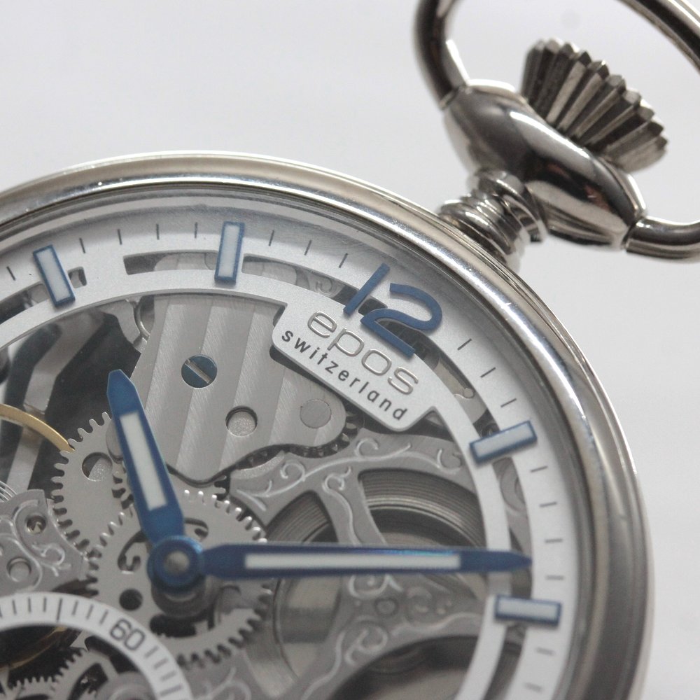 認定中古品のエポス / epos / スケルトン懐中時計 /  フルスケルトン / 2003asl仕様 / アラビア数字/epos-107