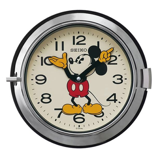 SEIKO セイコー ディズニーキャラクター 防塵 掛け時計 ミッキー FS504S 銀