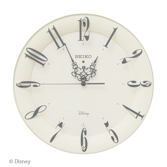 SEIKO セイコー 大人ディズニー 電波掛け時計 kiss ＆ heart　FS506C　白アイボリー