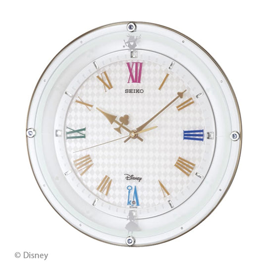 SEIKO セイコー ディズニーキャラクター 電波 掛け時計 ふしぎの国のアリス FS509W