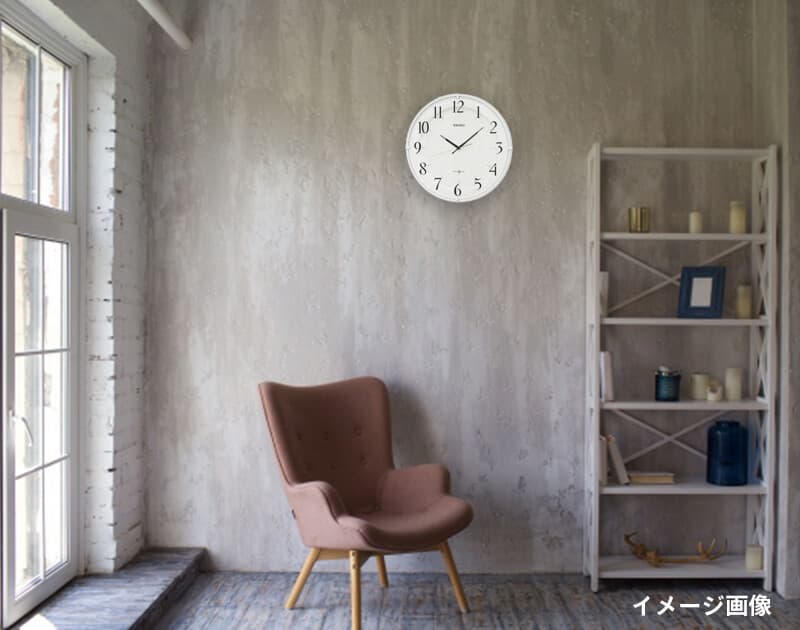 SEIKO 電波掛時計 暗闇でも！字光式(光続ける)ホワイト文字盤！連続秒針 壁掛け時計 電波 アナログ 掛け時計 音がしない 連続秒針 大型