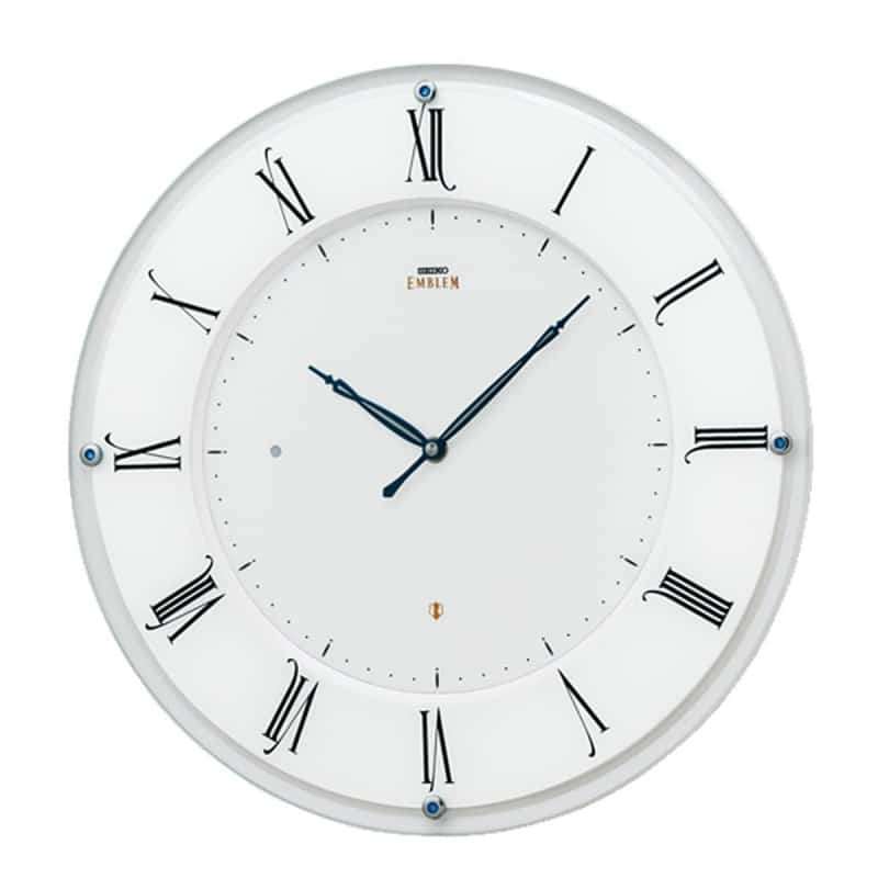 SEIKO EMBLEM（セイコー エムブレム）薄型電波掛け時計　HS548W　白【グリーン購入法適応商品】　35cm