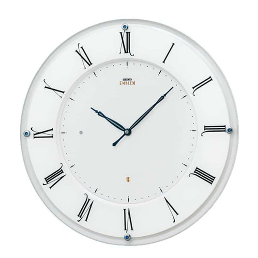 SEIKO EMBLEM（セイコー エムブレム）薄型電波掛け時計　HS548W　白【グリーン購入法適応商品】　35cm