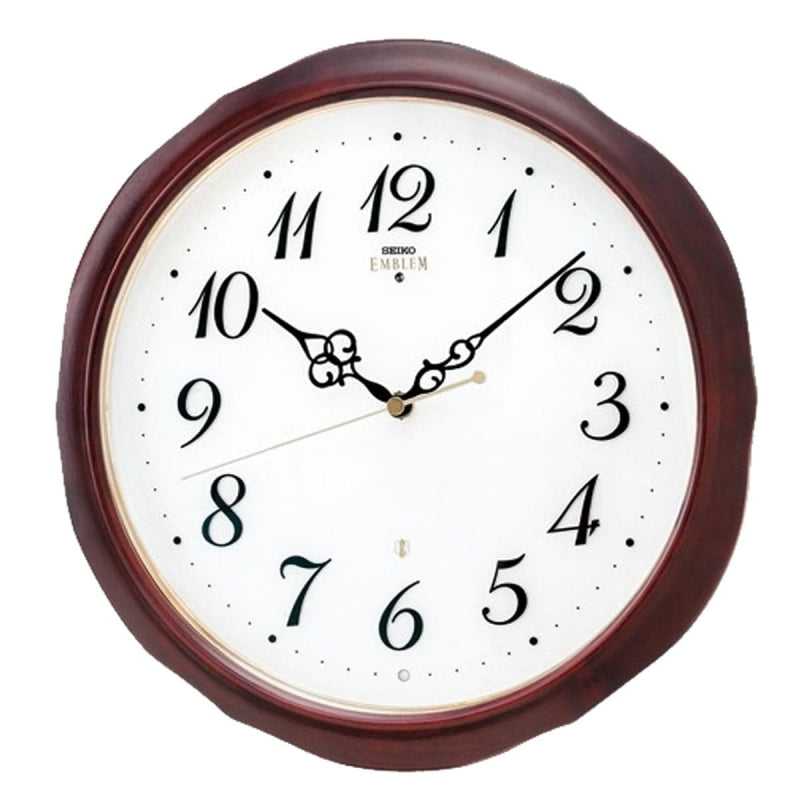 SEIKO EMBLEM（セイコー エムブレム）木枠 電波掛け時計　HS554B　アルダー