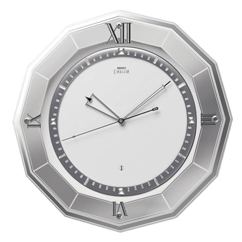 SEIKO EMBLEM（セイコー エムブレム）衛星電波掛け時計 スペースリンク　HS555S　37cm