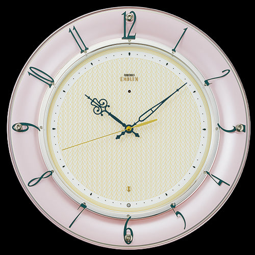 SEIKO EMBLEM(セイコー エムブレム) ピンクパール塗装 電波掛け時計 HS561P