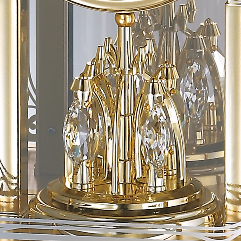 SEIKO EMBLEM セイコーエムブレム　木の風合いが魅力な回転飾り 置き時計[HW201B] 