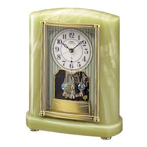 SEIKO EMBLEM セイコーエムブレム 天然石の風合いが魅力な回転飾り電波置き時計 [HW521M]