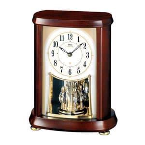 SEIKO EMBLEM セイコーエムブレム　木の風合いが魅力な回転飾り電波置き時計[HW566B]