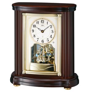 SEIKO EMBLEM セイコーエムブレム　木の風合いが魅力な回転飾り置き時計[HW581B] 