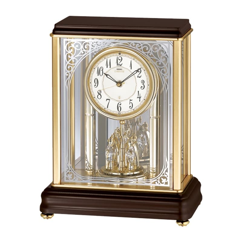 SEIKO EMBLEM（セイコー エムブレム）回転飾り付 電波アミューズ置き時計　HW596B