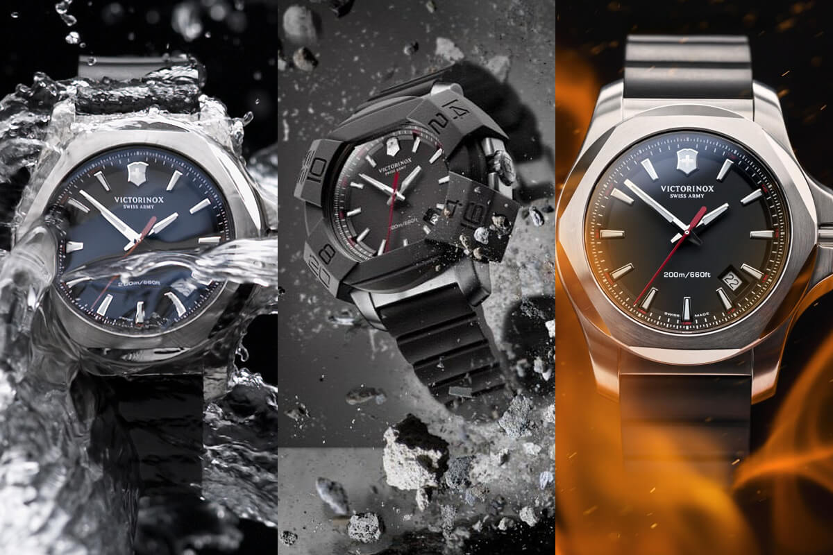 VICTORINOXビクトリノックス　INOX　イノックス カーボン　自動巻き　ブラック　戦車が踏んでも壊れない腕時計　正規品　241866.1