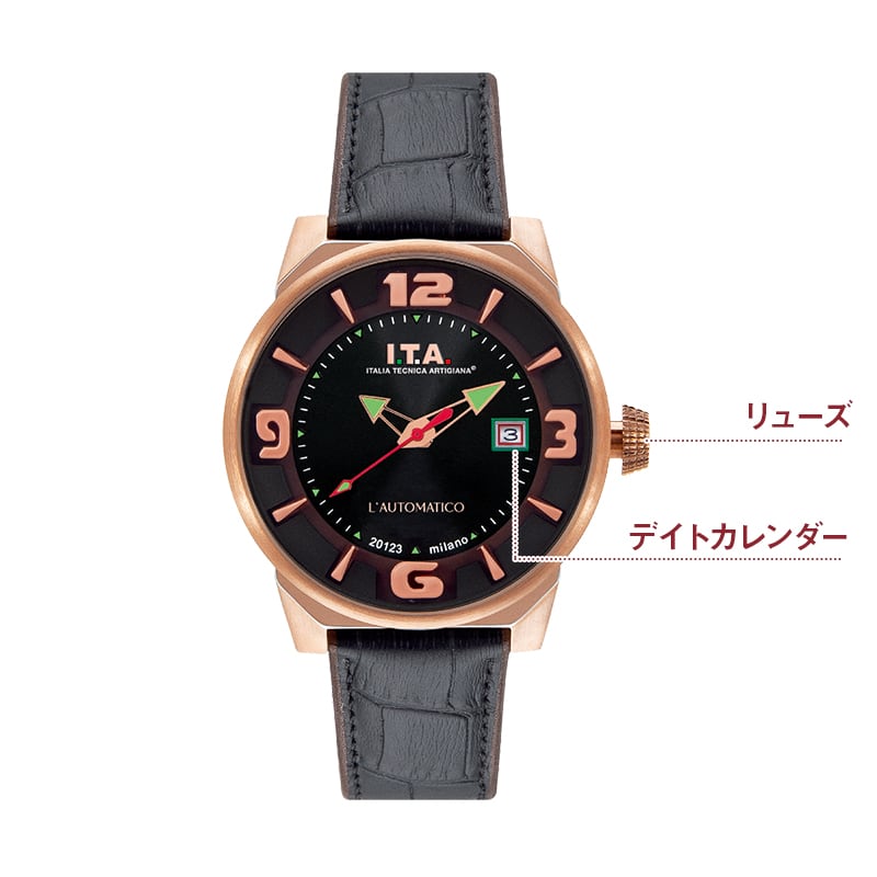 I.T.A.(アイティーエー)  オートマティコ/自動巻き/ダークブラウン/500本限定/ 26.00.05　腕時計