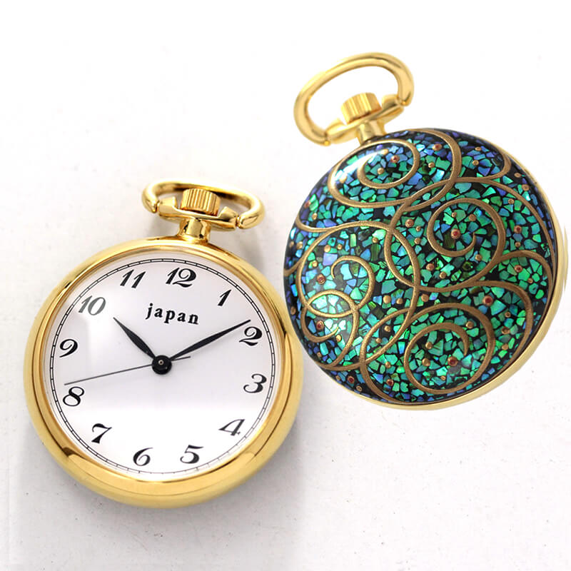 japan(ジャパン)　蒔絵懐中時計　田中貴司　涼　ja-005