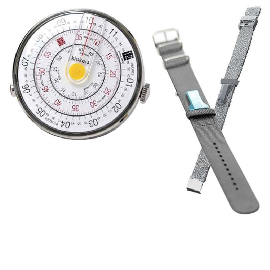 klokers(クロッカーズ)　時計本体と専用ベルト2種類(グレーとメッシュベルト)の3点セット　KLOK01D1-03-MC1-05　腕時計