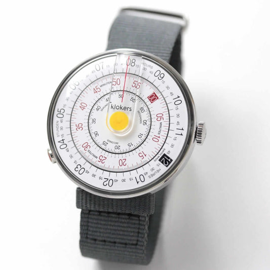 klokers(クロッカーズ）KLOK-01-D1 腕時計とklokers(クロッカーズ）腕時計用ベルト Textile strap KLINK-03 グレー セット
