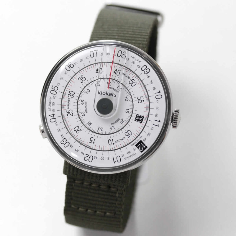 klokers(クロッカーズ） KLOK-01-D2 腕時計とklokers(クロッカーズ）腕時計用ベルト Textile strap KLINK-03 ヴェール・アマンド  セット