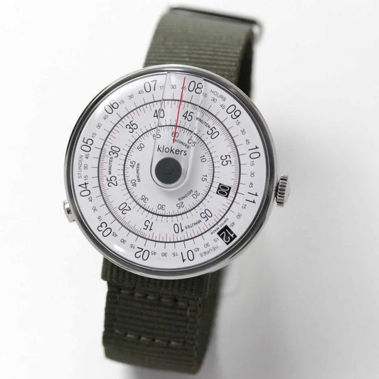 klokers(クロッカーズ） KLOK-01-D2 腕時計とklokers(クロッカーズ）腕時計用ベルト Textile strap KLINK-03 ヴェール・アマンド  セット