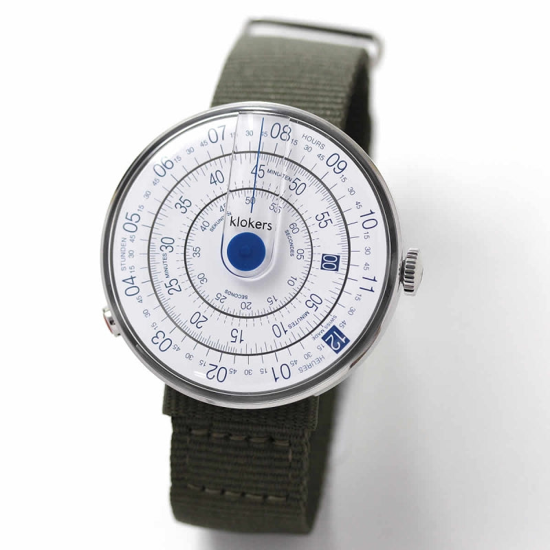 klokers(クロッカーズ）　KLOK-01-D4 腕時計とklokers(クロッカーズ） 腕時計用ベルト Textile strap KLINK-03 ヴェール・アマンド セット