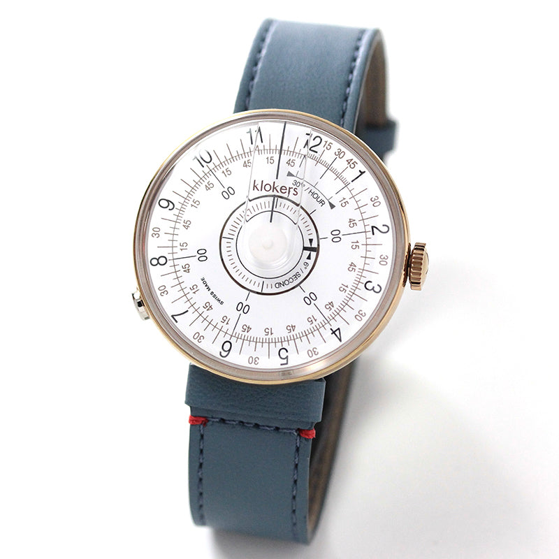 klokers(クロッカーズ)　時計KLOK08D1と専用 レザーベルト ヴィンテージブルー KLINK-04-SC10のセット　klok08d1-klink-04-sc10　腕時計