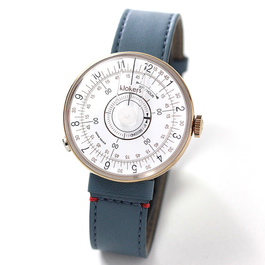 klokers(クロッカーズ)　時計KLOK08D1と専用 レザーベルト ヴィンテージブルー KLINK-04-SC10のセット　klok08d1-klink-04-sc10　腕時計