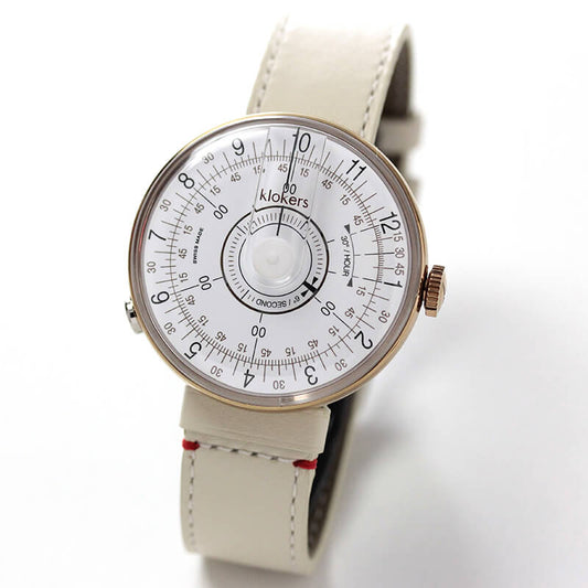 klokers(クロッカーズ)　時計KLOK08D1と専用 レザーベルト アイボリー KLINK-04-SC13のセット　klok08d1-klink-04-sc13　腕時計