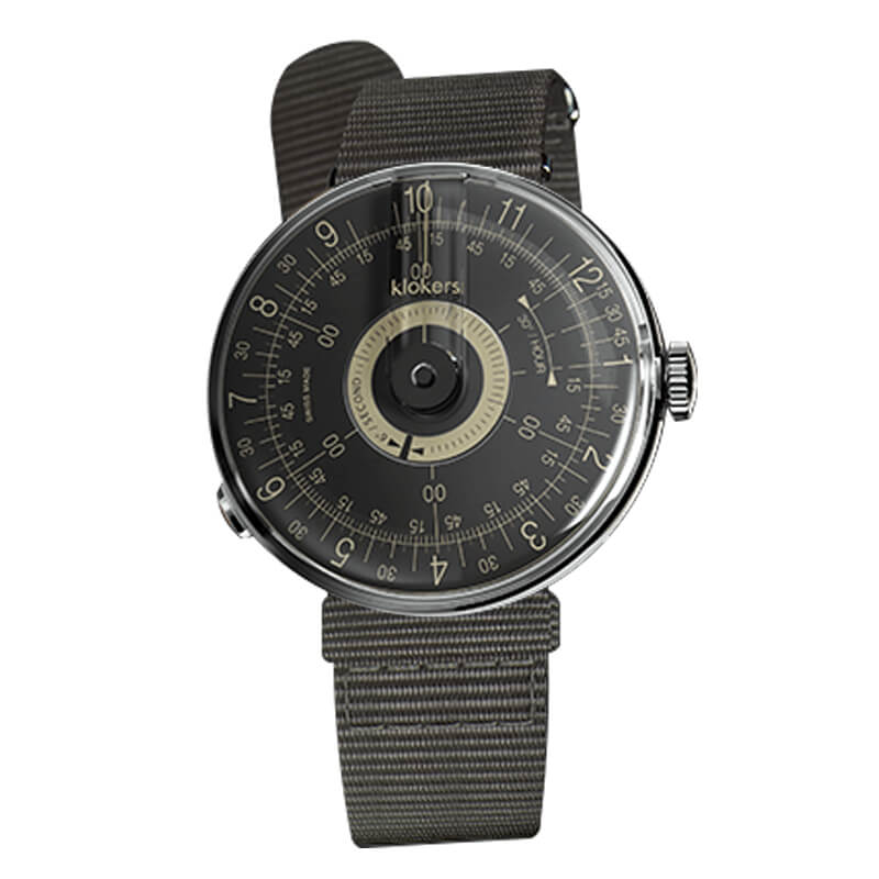 klokers(クロッカーズ)　時計KLOK08D3と専用 Textile strap KLINK-03 グレーのセット　klok08d3-klink-03-mc1 腕時計