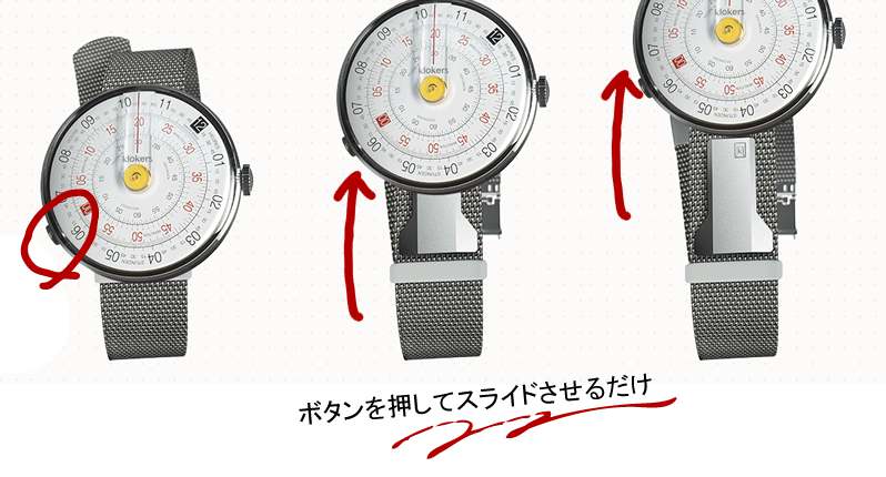 klokers(クロッカーズ)　時計KLOK08D3と専用ベルト　ニューポートイエロー MC7のセット　klok08d3-mc7　腕時計