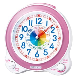 SEIKO セイコー 知育目覚まし時計【KR887P】 ピンク色