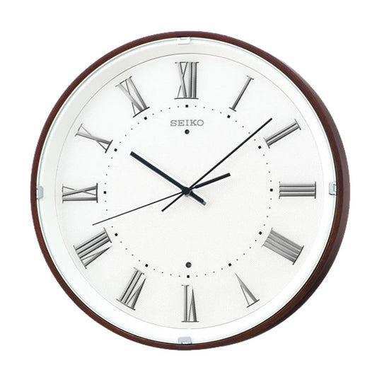 SEIKO（セイコー）ナチュラルスタイル 木枠 電波掛け時計　KX206B　濃茶
