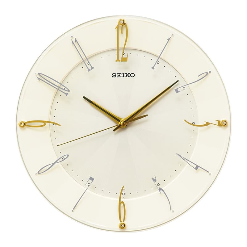 SEIKO セイコー スタンダード 電波掛け時計　KX214C　クリーム