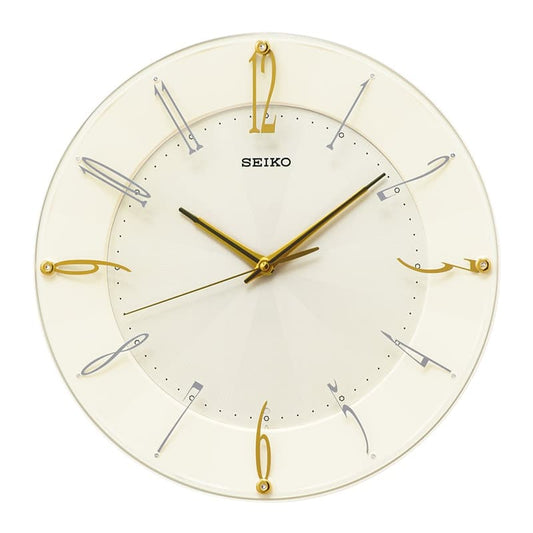 SEIKO セイコー スタンダード 電波掛け時計　KX214C　クリーム
